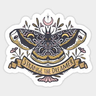 Strange the Dreamer Moth Sticker